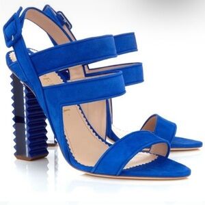APERLAI Designer Cobalt Suede SANDAL